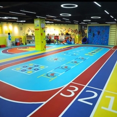 Customized design PVC floor for multipurpose court.